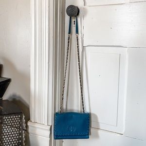 Tory Burch Marion Leather Mini Shrunken Shoulder Bag